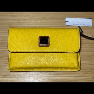 Dooney & Bourke yellow wristlet.